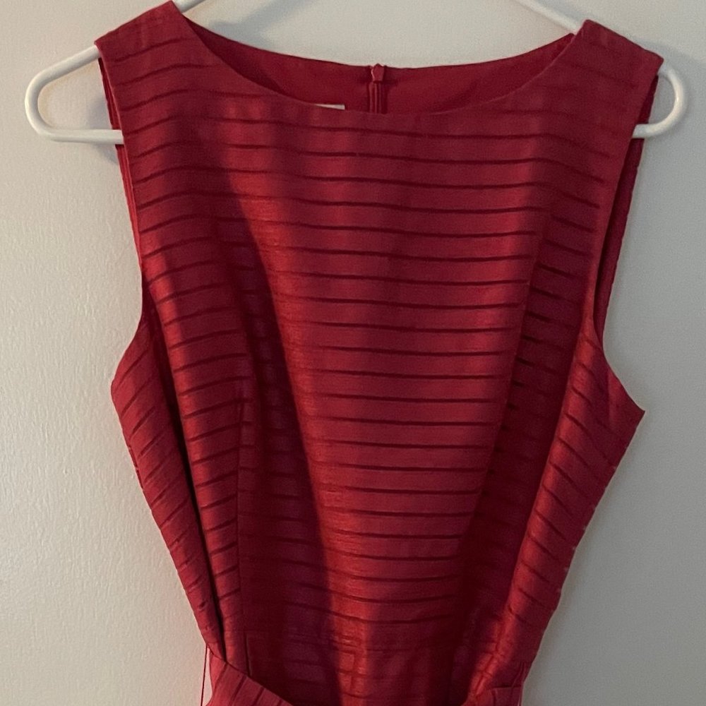 Anne Klein Rose Pink Striped Dress Sz 10